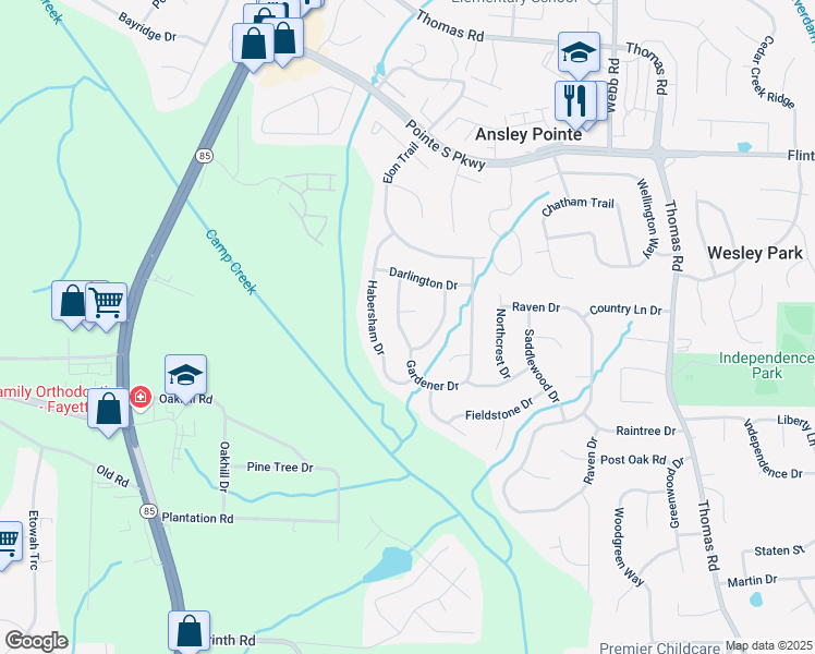 map of restaurants, bars, coffee shops, grocery stores, and more near 8914 Gardener Drive in Jonesboro