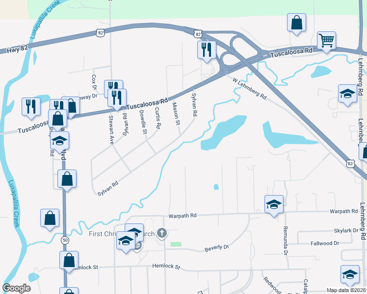 map of restaurants, bars, coffee shops, grocery stores, and more near 513 Sylvan Road in Columbus