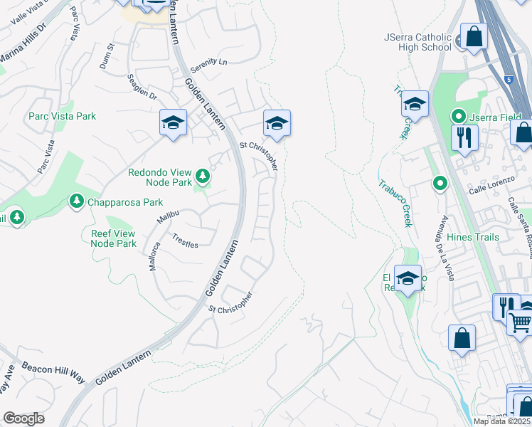 map of restaurants, bars, coffee shops, grocery stores, and more near in Laguna Niguel