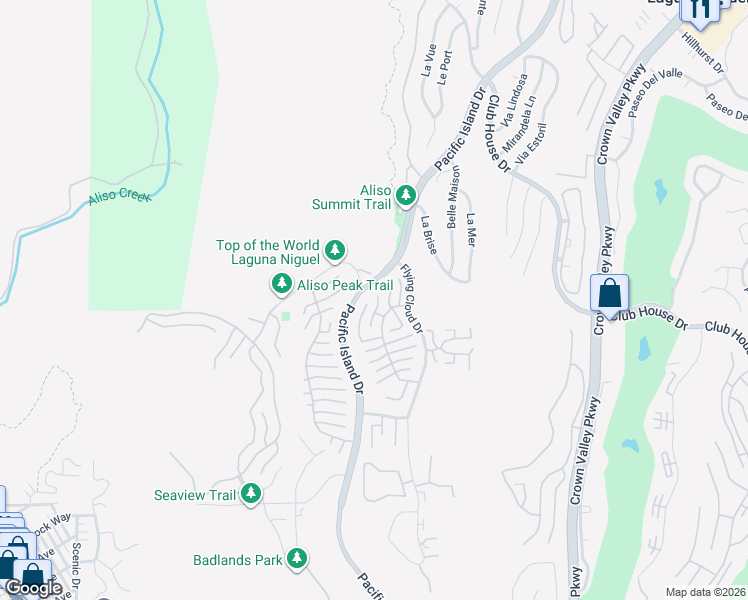 map of restaurants, bars, coffee shops, grocery stores, and more near 30991 Carrara Road in Laguna Niguel