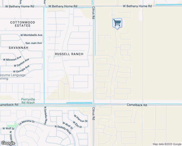 map of restaurants, bars, coffee shops, grocery stores, and more near 17910 West Oregon Avenue in Litchfield Park