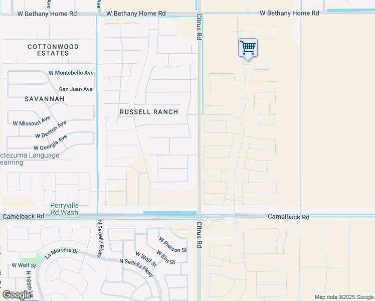 map of restaurants, bars, coffee shops, grocery stores, and more near 17910 West Oregon Avenue in Litchfield Park