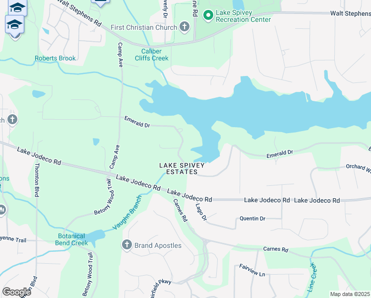 map of restaurants, bars, coffee shops, grocery stores, and more near 2270 Emerald Drive in Jonesboro