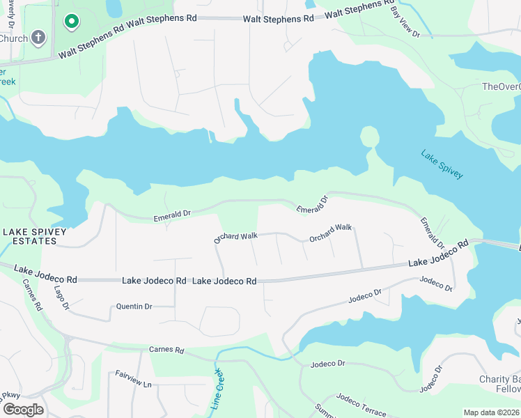 map of restaurants, bars, coffee shops, grocery stores, and more near 2721 Emerald Drive in Jonesboro
