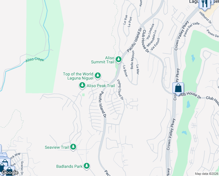 map of restaurants, bars, coffee shops, grocery stores, and more near 30972 Carrara Road in Laguna Niguel