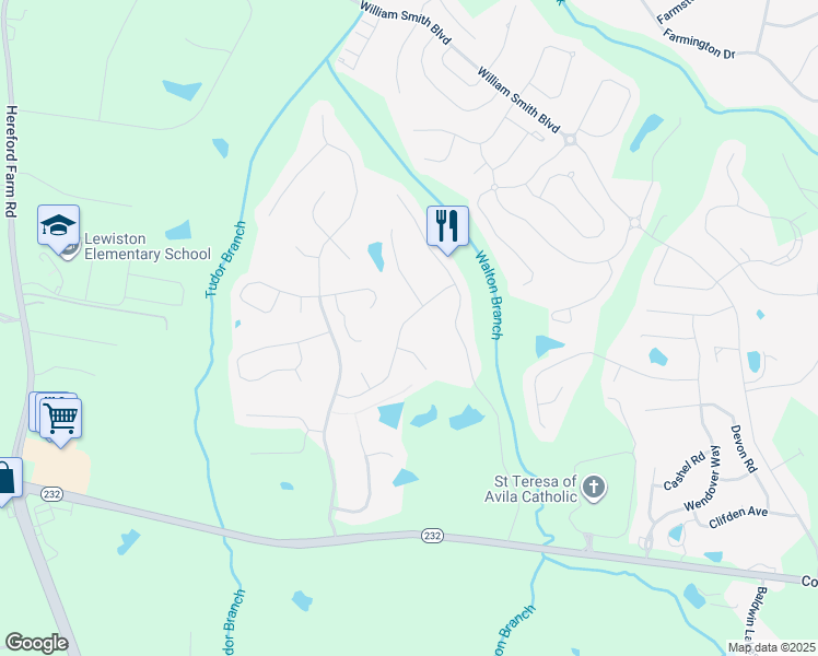 map of restaurants, bars, coffee shops, grocery stores, and more near 628 Burgamy Pass in Grovetown