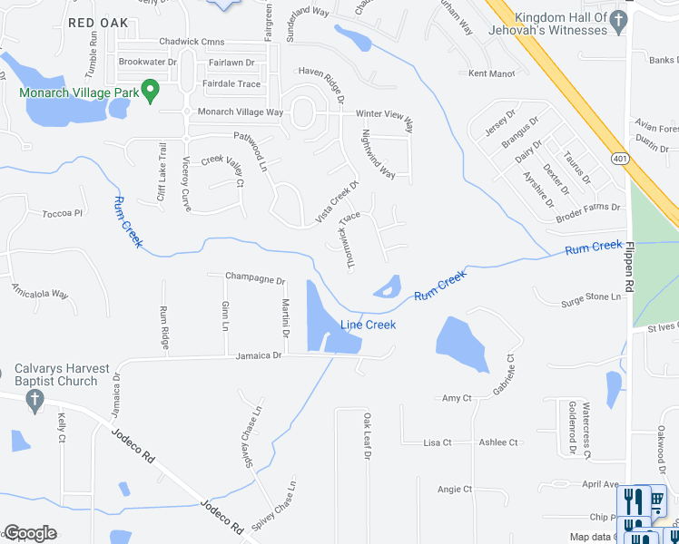 map of restaurants, bars, coffee shops, grocery stores, and more near 1571 Thornwick Trace in Stockbridge