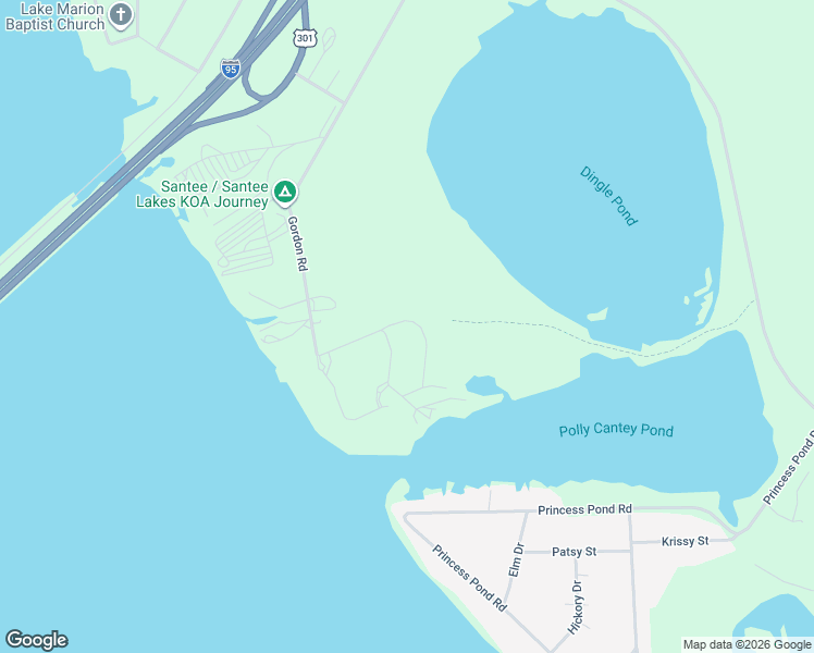 map of restaurants, bars, coffee shops, grocery stores, and more near 1038 Refuge Way in Summerton