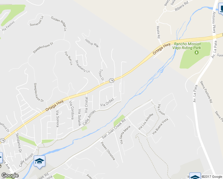 map of restaurants, bars, coffee shops, grocery stores, and more near 30951 Via Errecarte in San Juan Capistrano