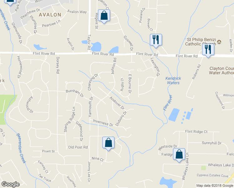 map of restaurants, bars, coffee shops, grocery stores, and more near 8894 East Bourne Drive in Jonesboro