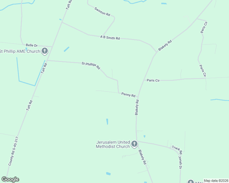 map of restaurants, bars, coffee shops, grocery stores, and more near 1-65 Penny Road in Salters