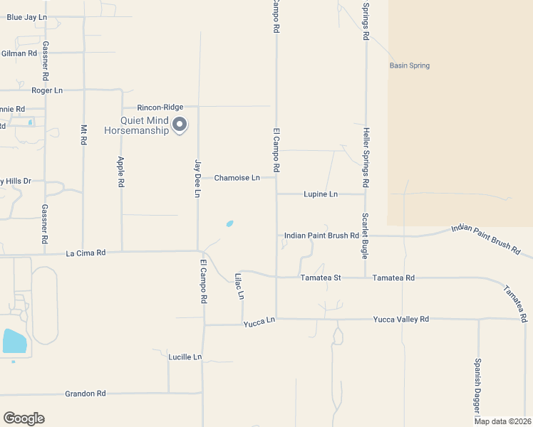 map of restaurants, bars, coffee shops, grocery stores, and more near 42024-42104 Spanish Dagger in Anza