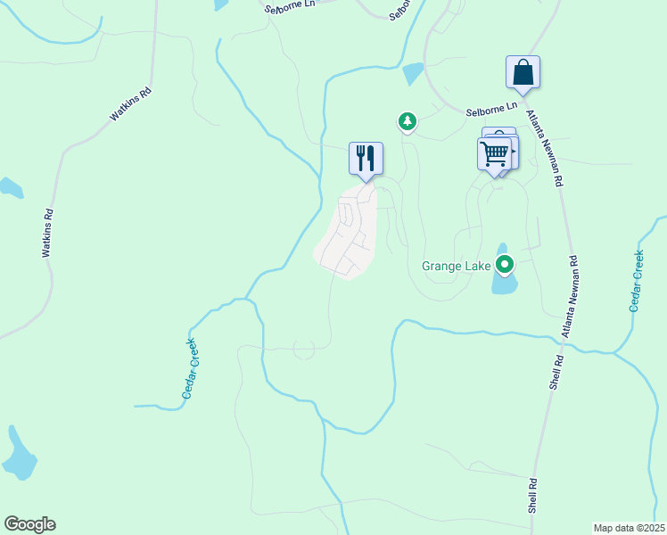 map of restaurants, bars, coffee shops, grocery stores, and more near 11566 Serenbe Lane in Palmetto
