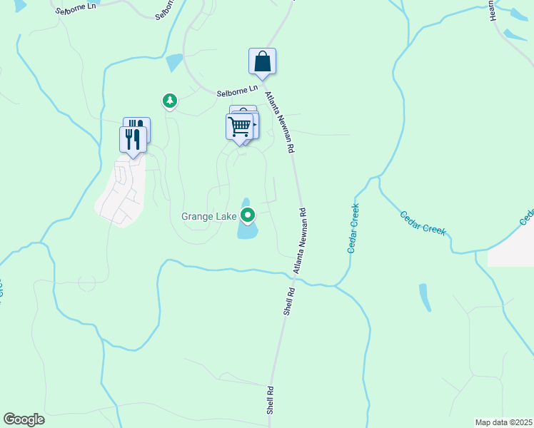 map of restaurants, bars, coffee shops, grocery stores, and more near 10528 Serenbe Lane in Palmetto