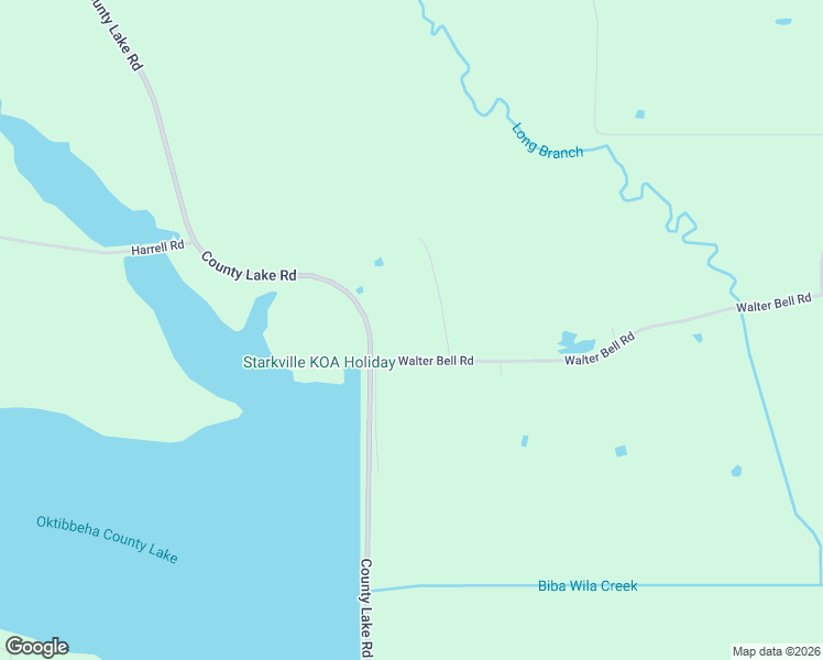 map of restaurants, bars, coffee shops, grocery stores, and more near 107 Walter Bell Road in Starkville