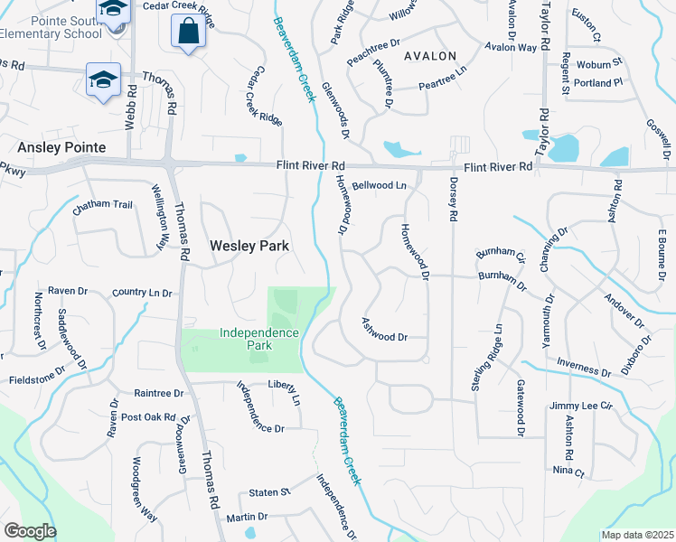 map of restaurants, bars, coffee shops, grocery stores, and more near 9148 Homewood Drive in Riverdale