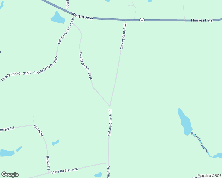 map of restaurants, bars, coffee shops, grocery stores, and more near 270 Calvery Church Road in Neeses