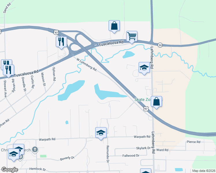 map of restaurants, bars, coffee shops, grocery stores, and more near West Lehmberg Road in Columbus