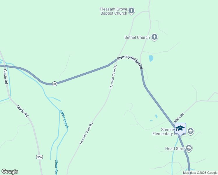 map of restaurants, bars, coffee shops, grocery stores, and more near 6879 Howells Cove Road in Talladega