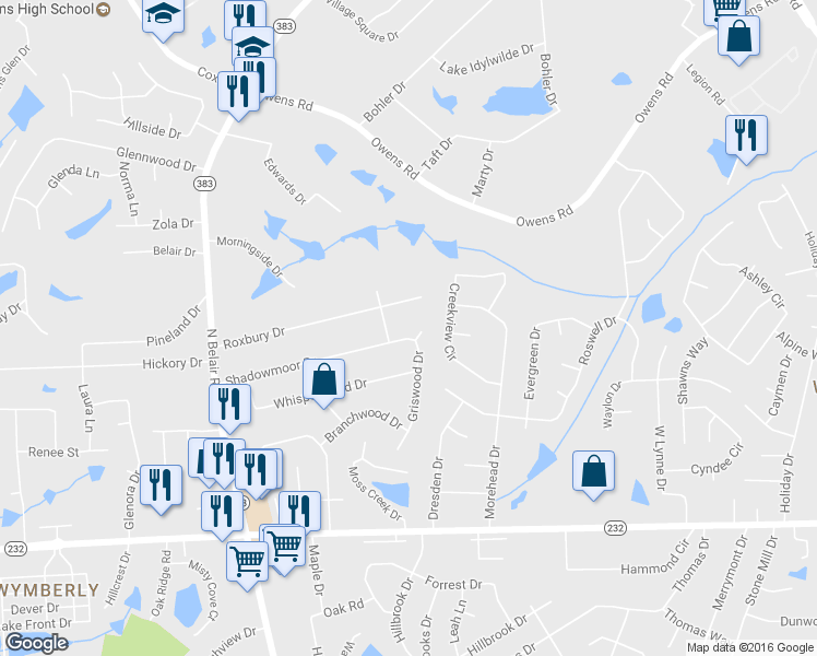 map of restaurants, bars, coffee shops, grocery stores, and more near 4417 Shadowmoor Drive in Martinez