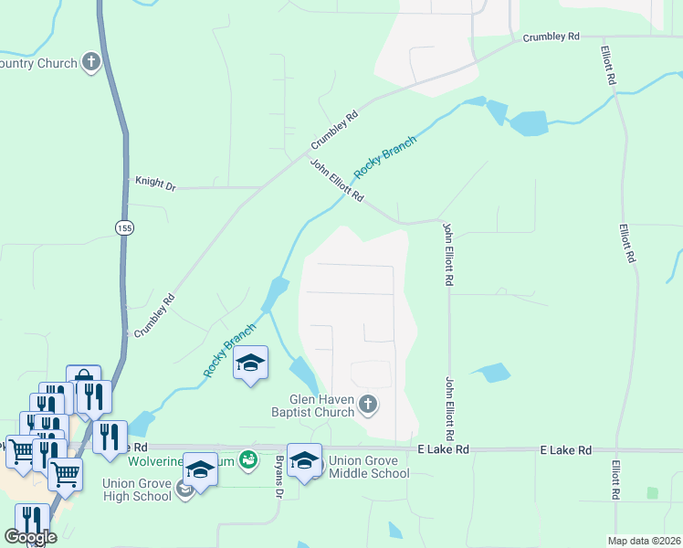map of restaurants, bars, coffee shops, grocery stores, and more near 209 Shelton Drive in McDonough