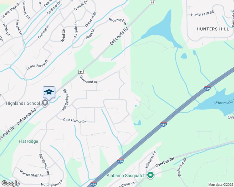 map of restaurants, bars, coffee shops, grocery stores, and more near 5004 Grand Rock Road in Birmingham