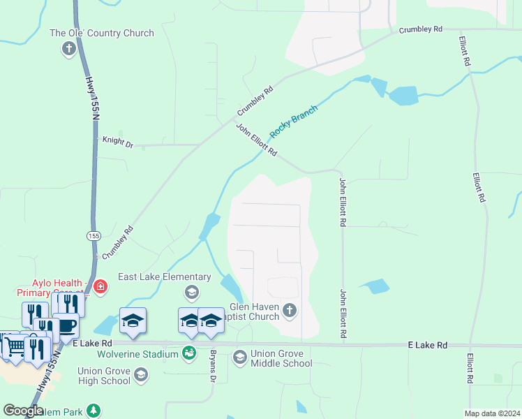 map of restaurants, bars, coffee shops, grocery stores, and more near 209 Shelton Drive in McDonough
