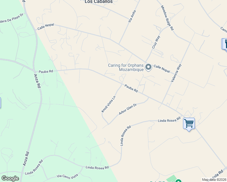 map of restaurants, bars, coffee shops, grocery stores, and more near 41779 Knoll Vista Lane in Temecula