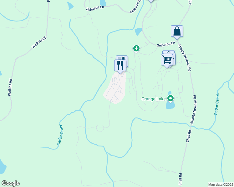 map of restaurants, bars, coffee shops, grocery stores, and more near 11280 Serenbe Lane in Palmetto