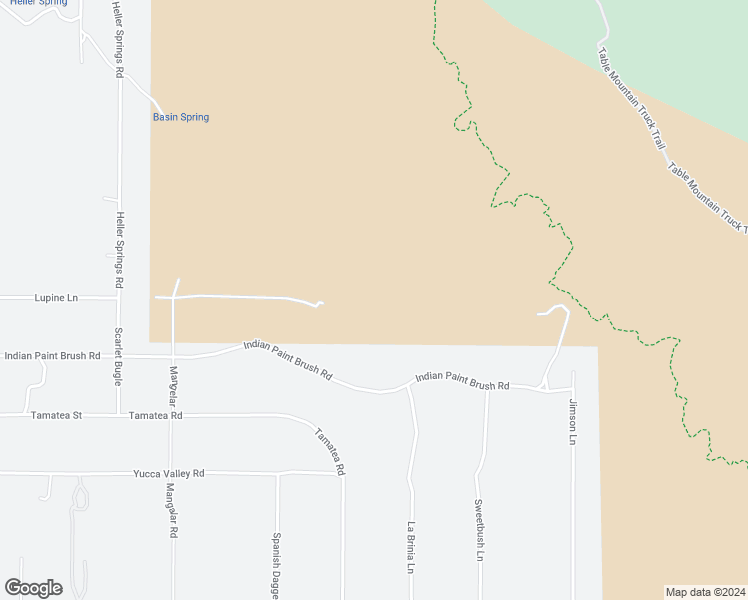 map of restaurants, bars, coffee shops, grocery stores, and more near 61400 Indian Paint Brush Road in Anza