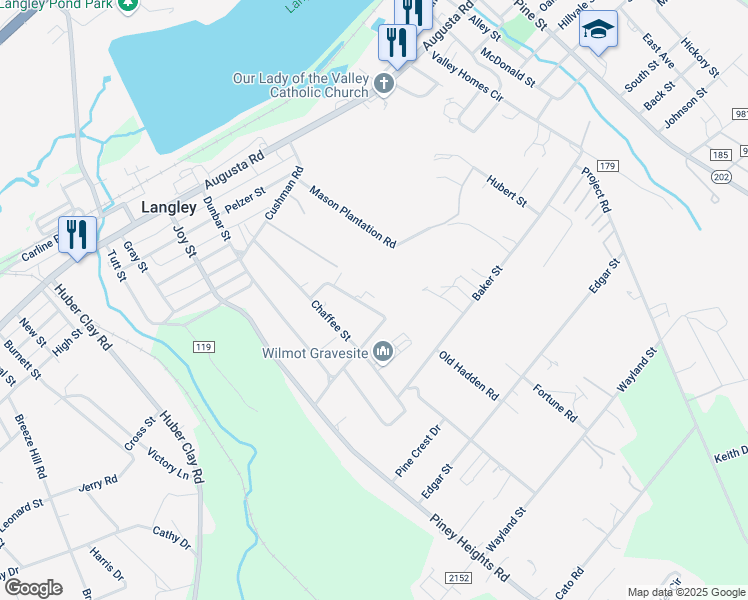 map of restaurants, bars, coffee shops, grocery stores, and more near 132 Ralph Greene Drive in Warrenville