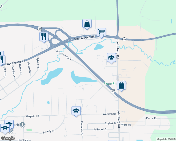 map of restaurants, bars, coffee shops, grocery stores, and more near West Lehmberg Road in Columbus