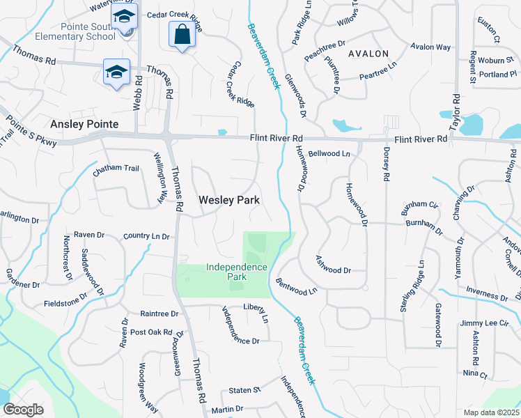 map of restaurants, bars, coffee shops, grocery stores, and more near 374 Sir William Court in Jonesboro