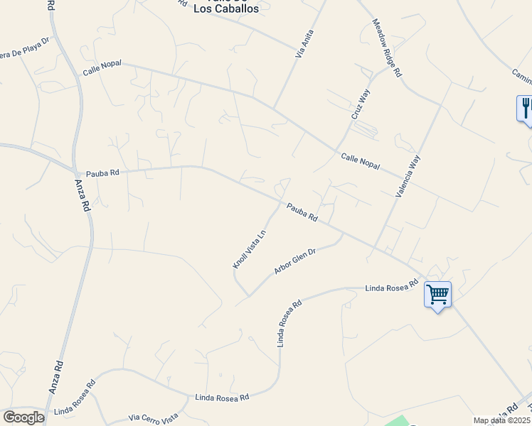 map of restaurants, bars, coffee shops, grocery stores, and more near 41779 Knoll Vista Lane in Temecula