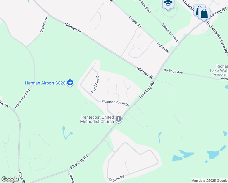 map of restaurants, bars, coffee shops, grocery stores, and more near 145 Avondale Lane in Warrenville