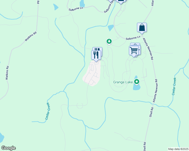 map of restaurants, bars, coffee shops, grocery stores, and more near 11260 Serenbe Lane in Palmetto
