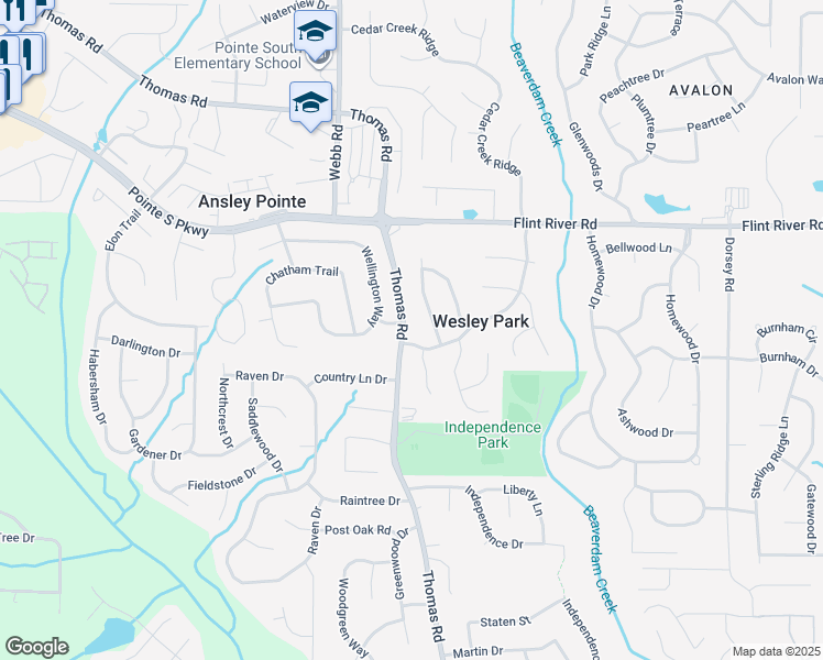 map of restaurants, bars, coffee shops, grocery stores, and more near 8818 Thomas Road in Jonesboro