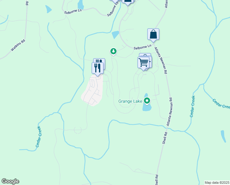 map of restaurants, bars, coffee shops, grocery stores, and more near 10857 Serenbe Lane in Palmetto