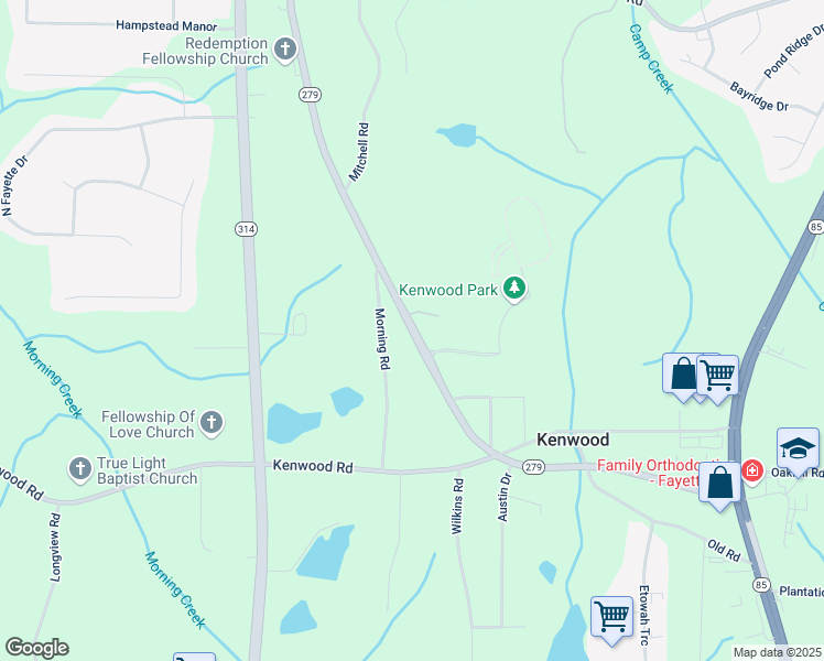 map of restaurants, bars, coffee shops, grocery stores, and more near 292 Georgia 279 in Fayetteville
