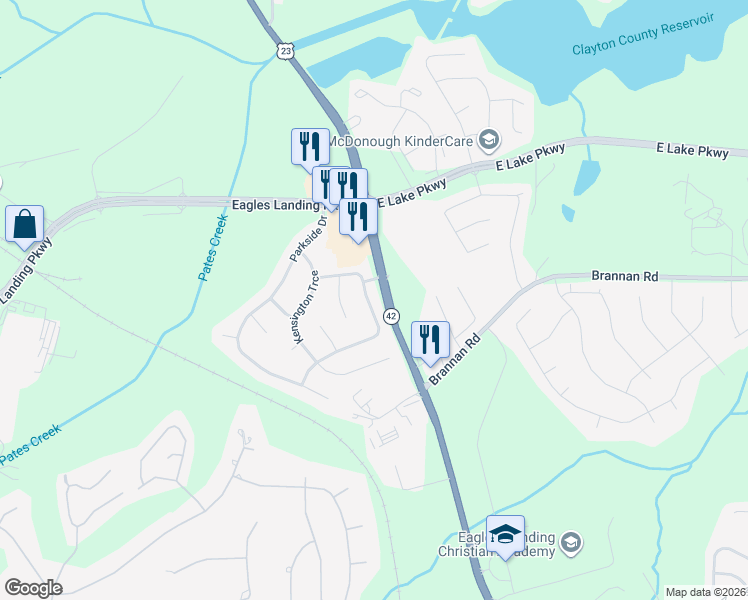 map of restaurants, bars, coffee shops, grocery stores, and more near 320 Royal Crescent Way in Stockbridge