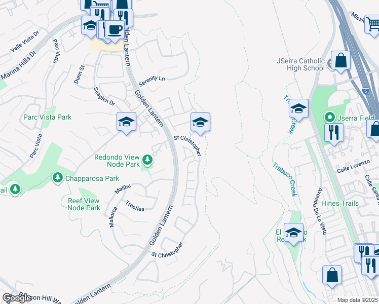 map of restaurants, bars, coffee shops, grocery stores, and more near in Laguna Niguel