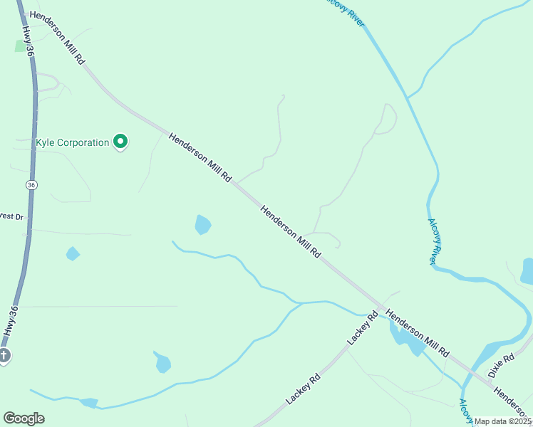 map of restaurants, bars, coffee shops, grocery stores, and more near 625 Henderson Mill Road in Covington