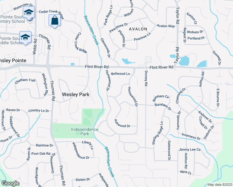 map of restaurants, bars, coffee shops, grocery stores, and more near 271 Leafwood Lane in Riverdale