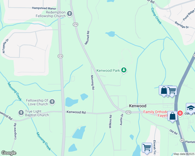 map of restaurants, bars, coffee shops, grocery stores, and more near 292 Georgia 279 in Fayetteville