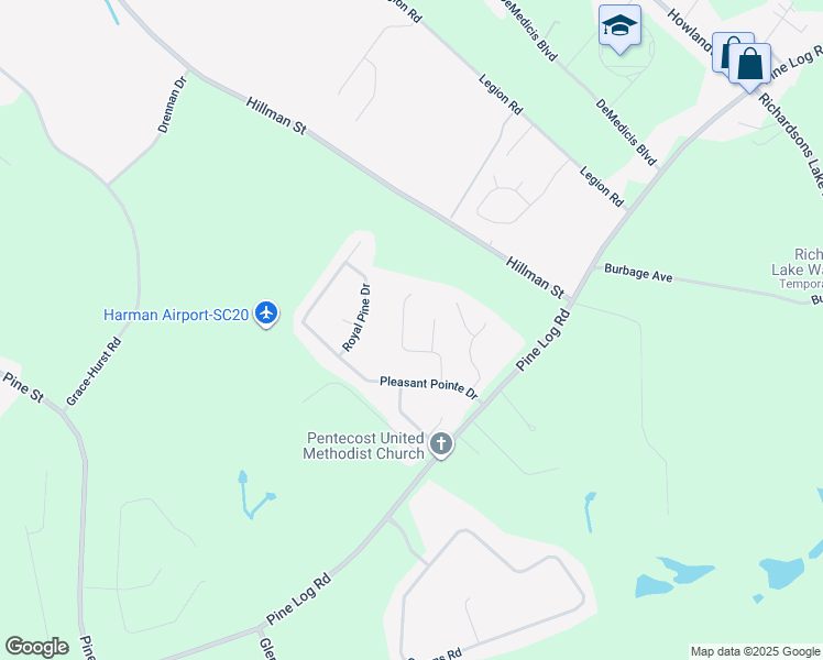 map of restaurants, bars, coffee shops, grocery stores, and more near 196 Avondale Lane in Warrenville