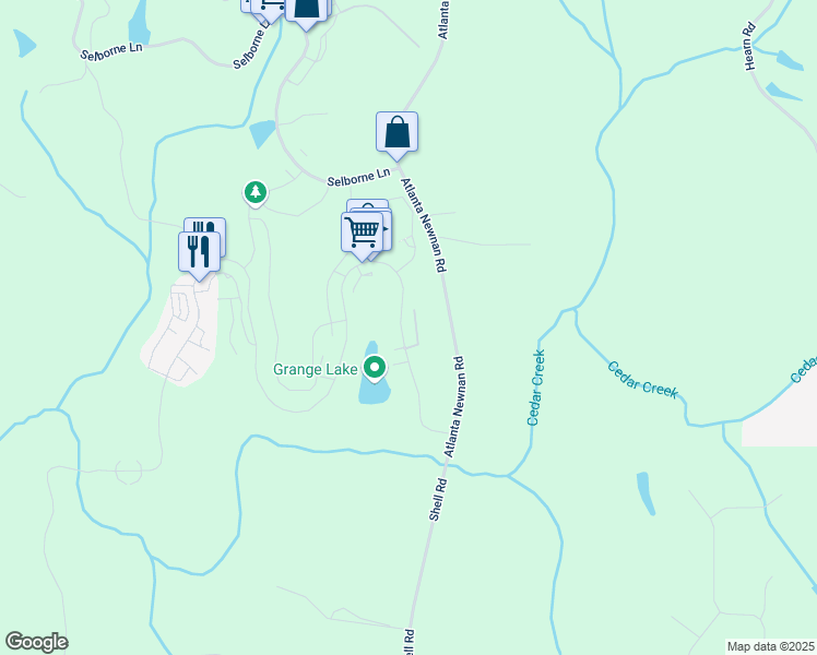map of restaurants, bars, coffee shops, grocery stores, and more near 10559 Serenbe Lane in Palmetto
