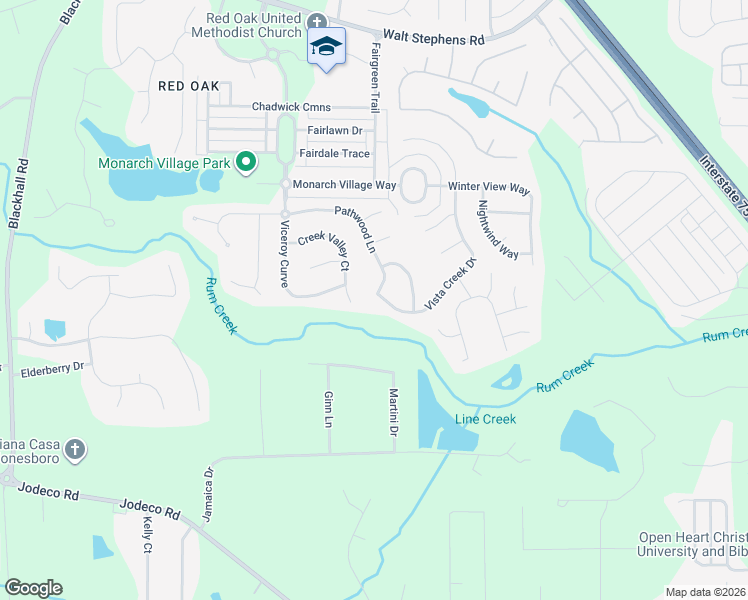 map of restaurants, bars, coffee shops, grocery stores, and more near 344 Vista Creek Drive in Stockbridge