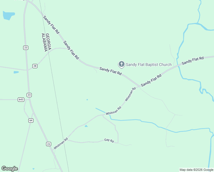 map of restaurants, bars, coffee shops, grocery stores, and more near 1646 Sandy Flat Road in Bowdon