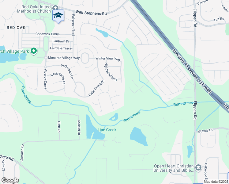 map of restaurants, bars, coffee shops, grocery stores, and more near 2005 Farm Hill Court in Stockbridge