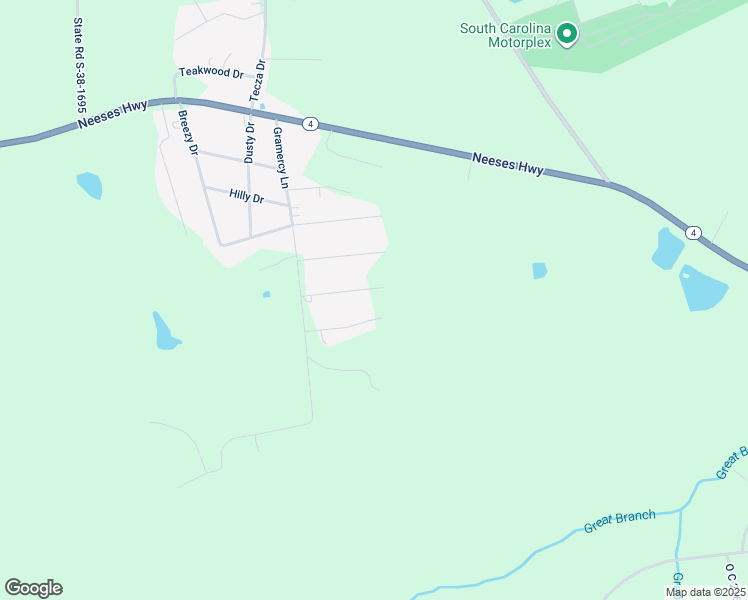 map of restaurants, bars, coffee shops, grocery stores, and more near 148 Cavalier Drive in Orangeburg